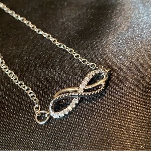 Infinity 8 Character Thin Chain Anklet 14K Gold Plated